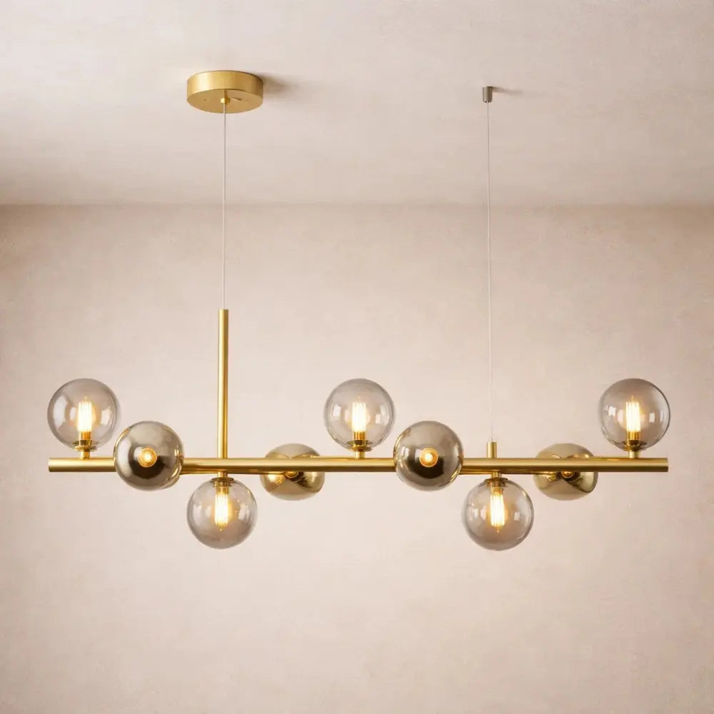 Luminaire Suspension Salle à Manger - Halo Linéaire Élégant