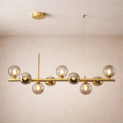 Luminaire Suspension Salle à Manger - Halo Linéaire Élégant