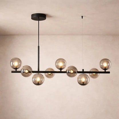 Luminaire Suspension Salle à Manger - Halo Linéaire Élégant