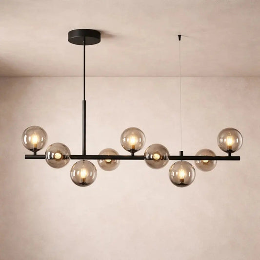Luminaire Suspension Salle à Manger - Halo Linéaire Élégant