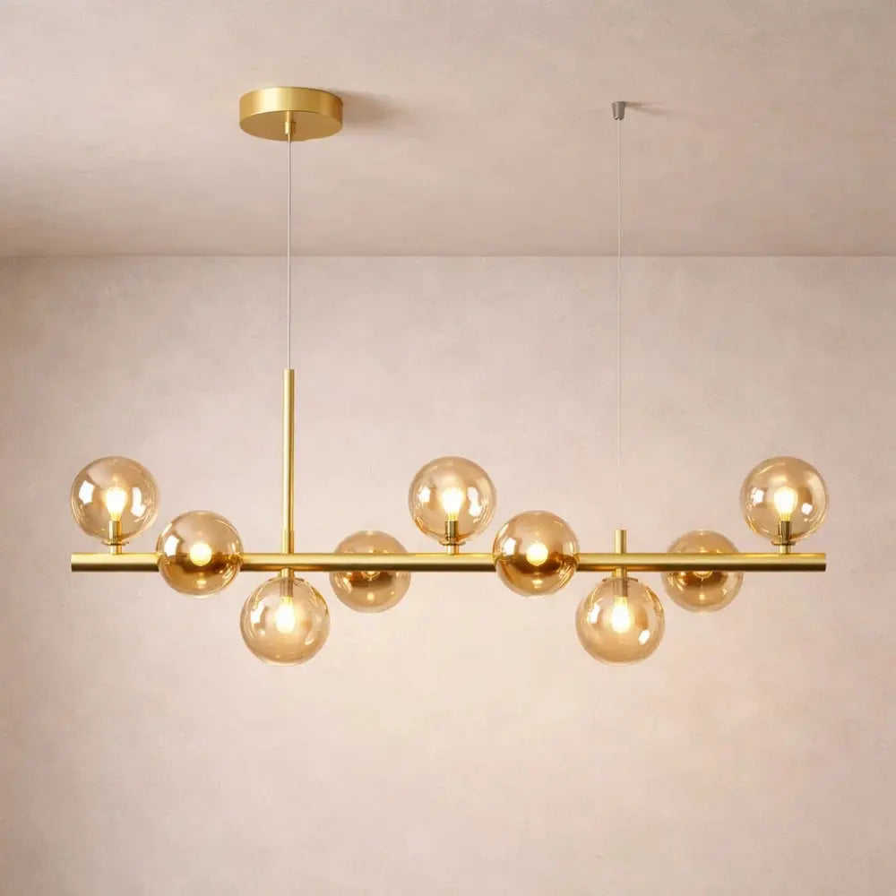 Luminaire Suspension Salle à Manger - Halo Linéaire Élégant