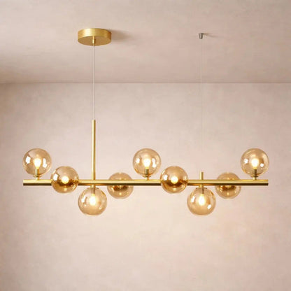 Luminaire Suspension Salle à Manger - Halo Linéaire Élégant