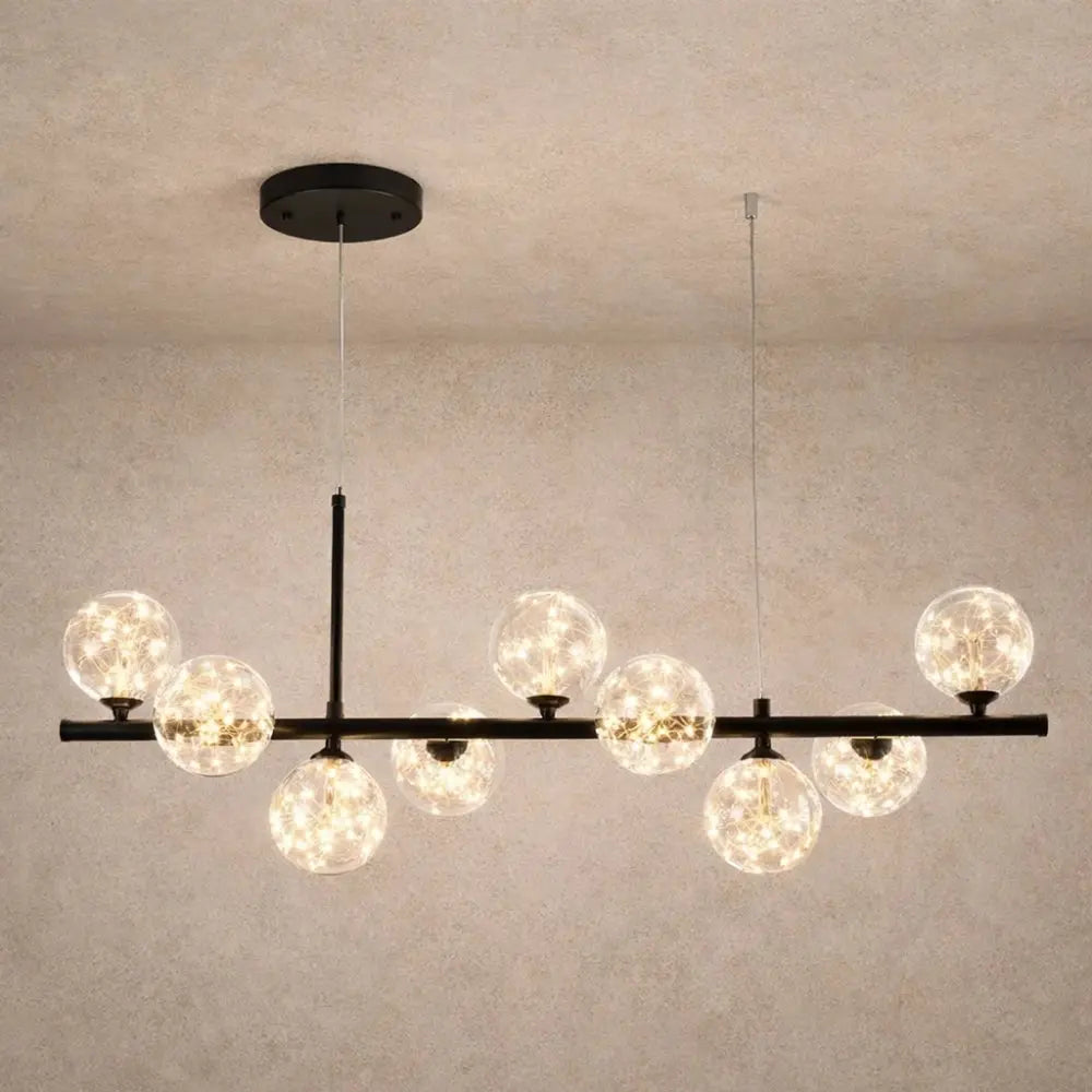 Luminaire Suspension Salle à Manger - Halo Linéaire Élégant