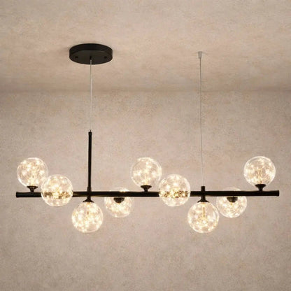 Luminaire Suspension Salle à Manger - Halo Linéaire Élégant
