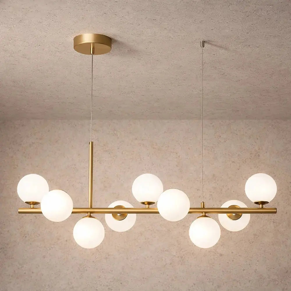 Luminaire Suspension Salle à Manger - Halo Linéaire Élégant