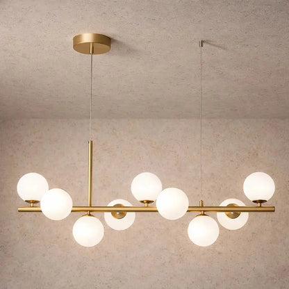 Luminaire Suspension Salle à Manger - Halo Linéaire Élégant