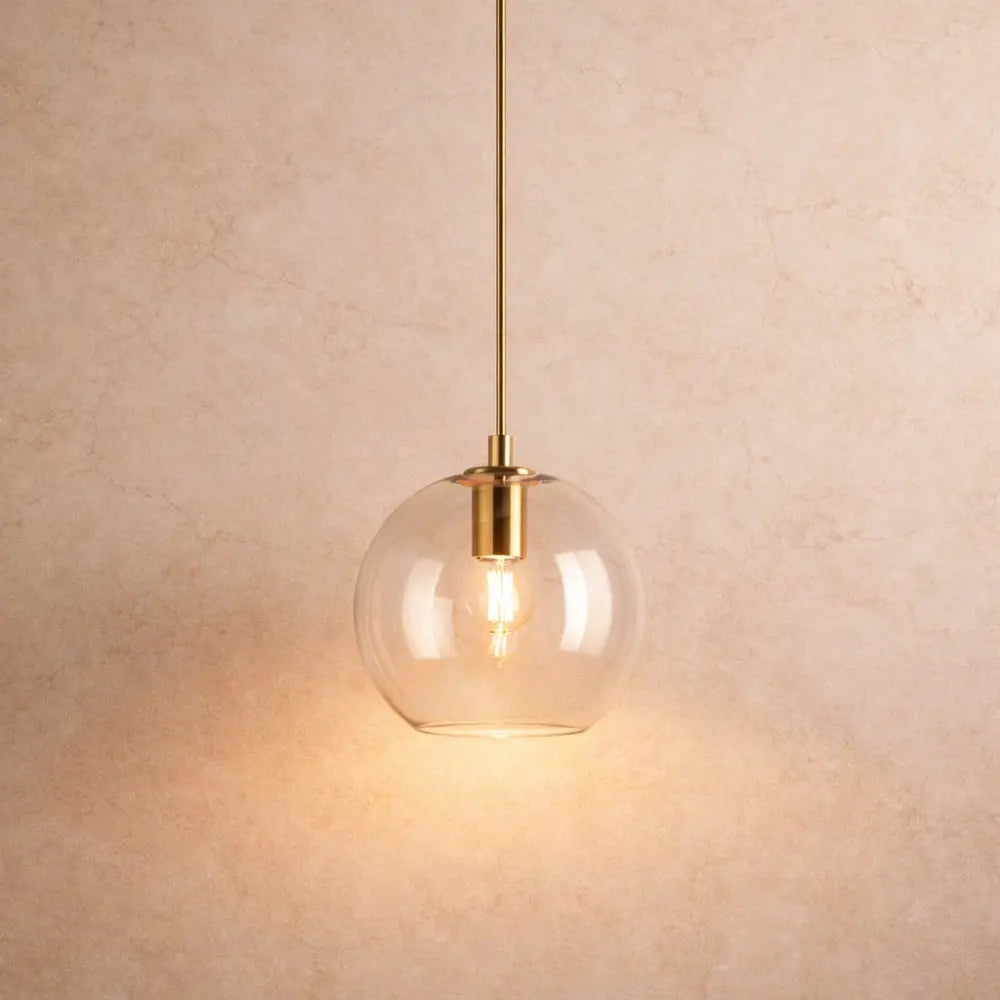 Luminaire Suspension Verre - Ambré Halo Doux