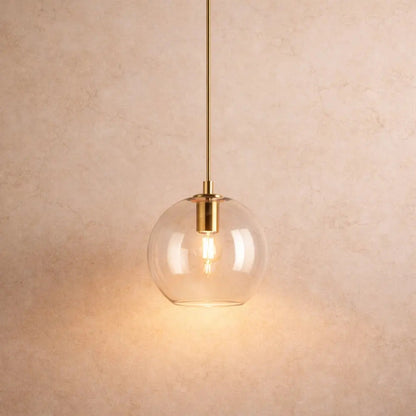 Luminaire Suspension Verre - Ambré Halo Doux