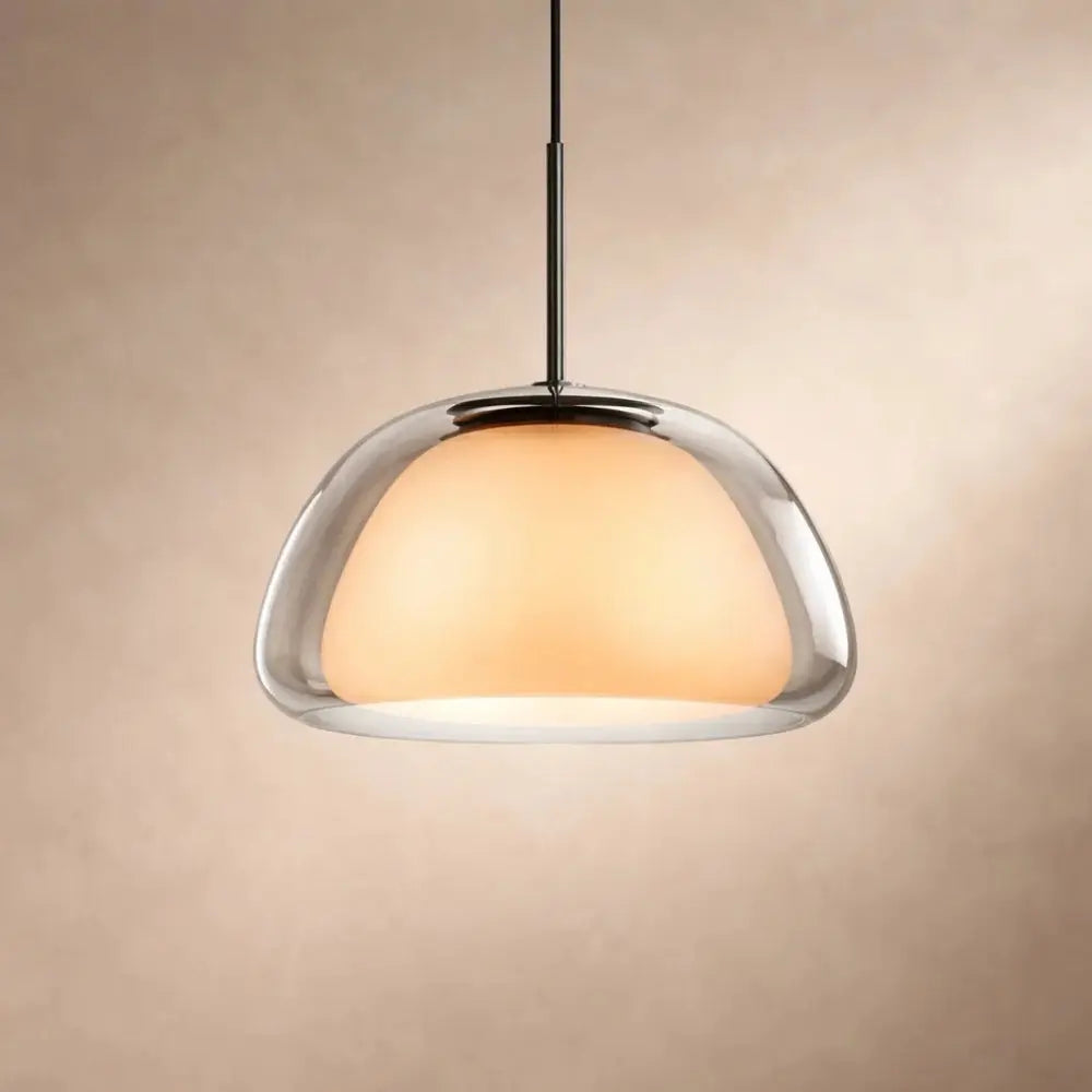 Luminaire Suspension Verre - Dôme Verre Givré