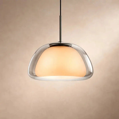 Luminaire Suspension Verre - Dôme Verre Givré
