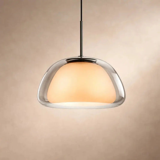 Luminaire Suspension Verre - Dôme Verre Givré
