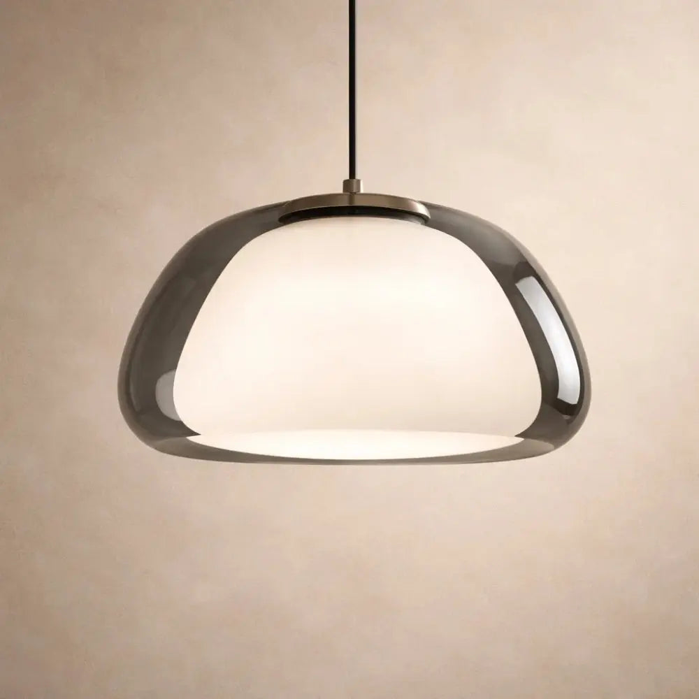 Luminaire Suspension Verre - Dôme Verre Givré