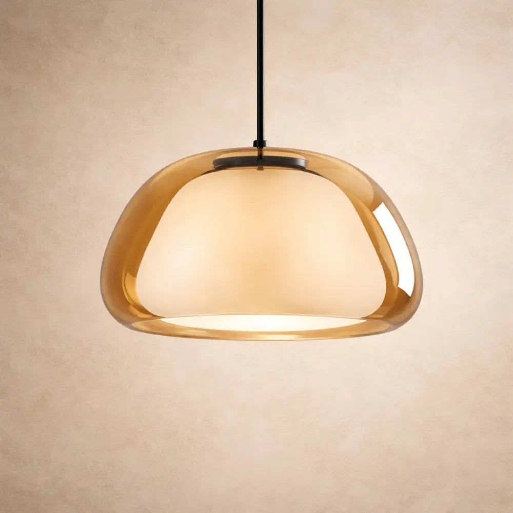 Luminaire Suspension Verre - Dôme Verre Givré