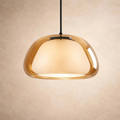 Luminaire Suspension Verre - Dôme Verre Givré