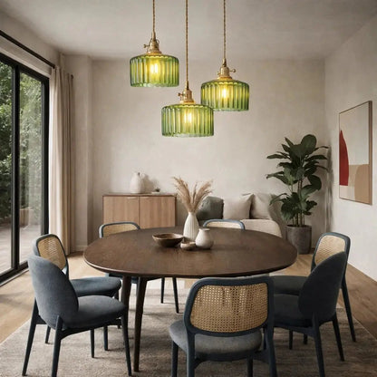 Luminaire Suspension Verre - Verre Cylindrique Vintage