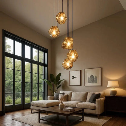 Suspension Luminaire Design - Halo Acrylique Raffiné
