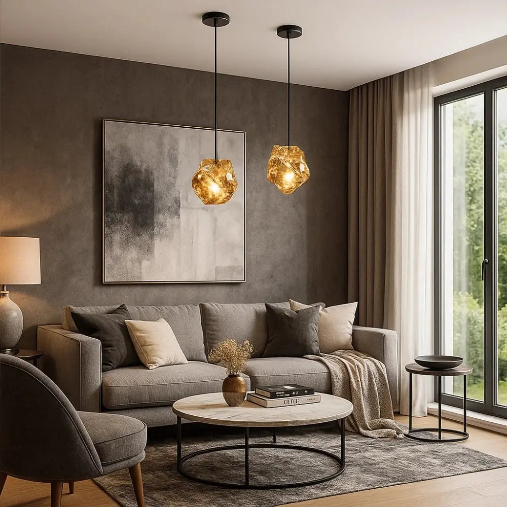 Suspension Luminaire Design - Halo Acrylique Raffiné