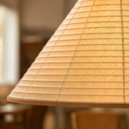 Lustre Salle À Manger - Cône Papier De Riz Plissé