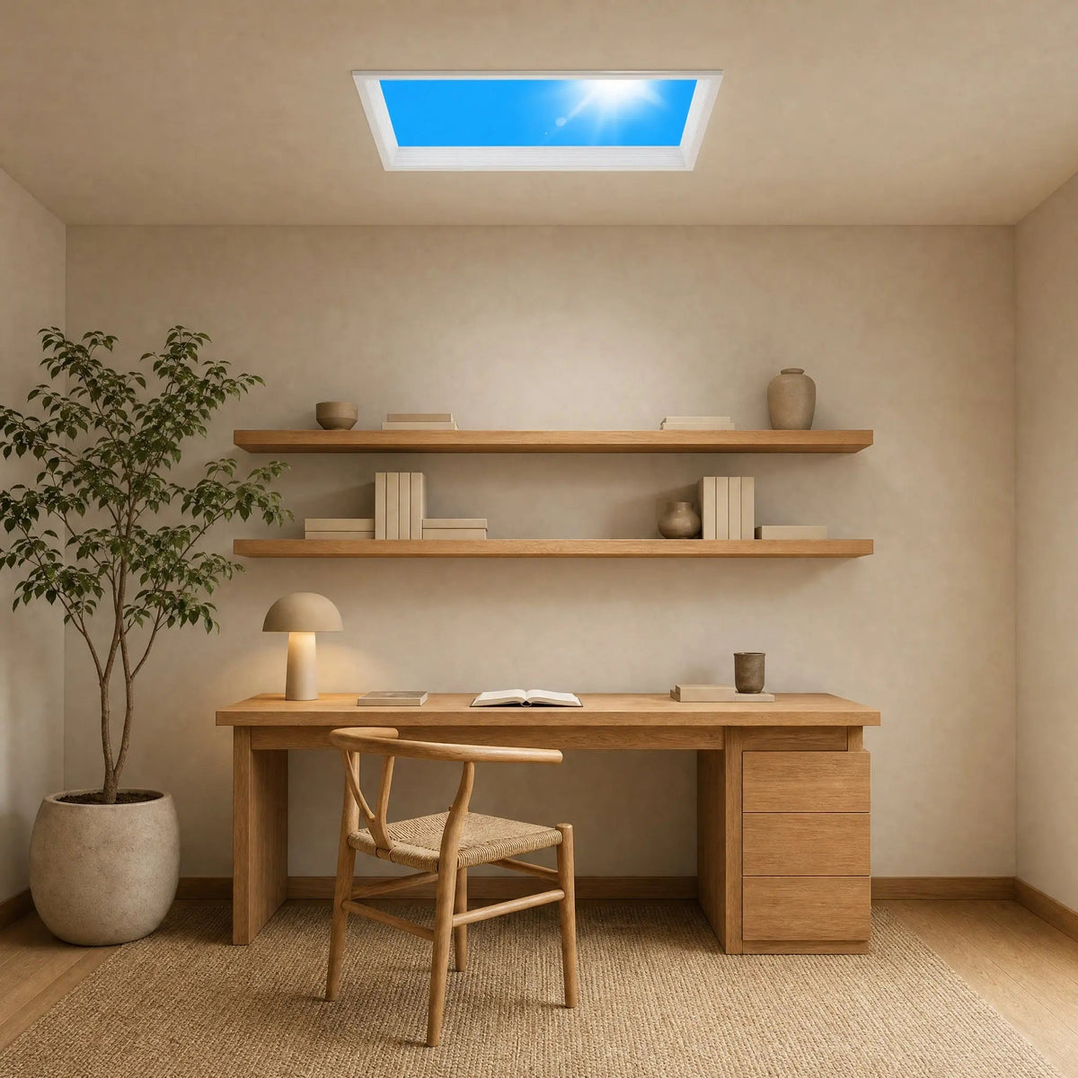 Panneau LED Plafond - Ciel Bleu Ensoleillé