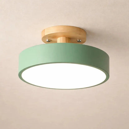 Plafonnier LED en Bois - Éclat Chaleur Nordique