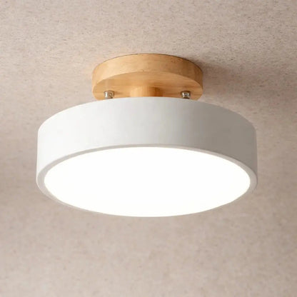 Plafonnier LED en Bois - Éclat Chaleur Nordique