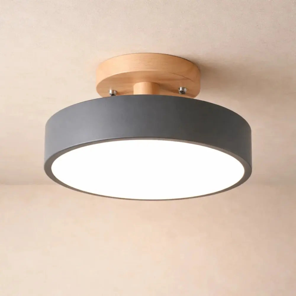 Plafonnier LED en Bois - Éclat Chaleur Nordique
