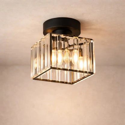 Plafonnier en Verre - Éclat Cristal Noir