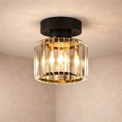 Plafonnier en Verre - Éclat Cristal Noir