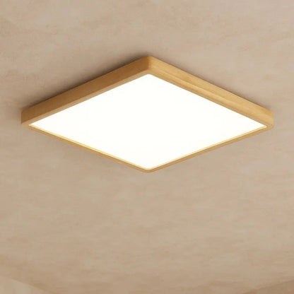 Plafonnier Led Carré - Cadre Bois Intuitif