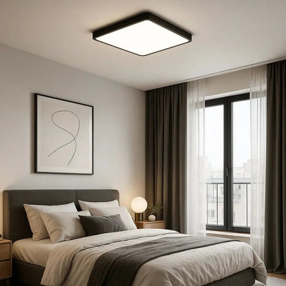 Plafonnier Led Carré - Cadre Bois Intuitif