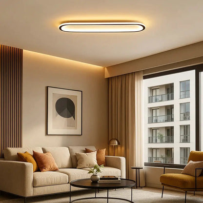 Plafonnier À Led - Ligne Lumineuse Contemporaine