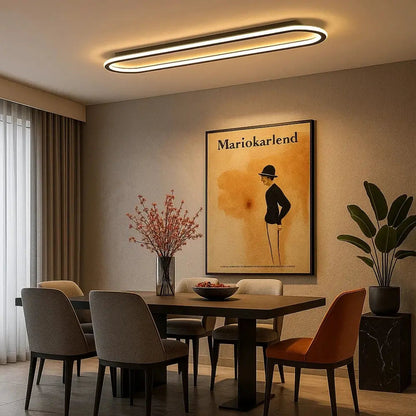 Plafonnier À Led - Ligne Lumineuse Contemporaine