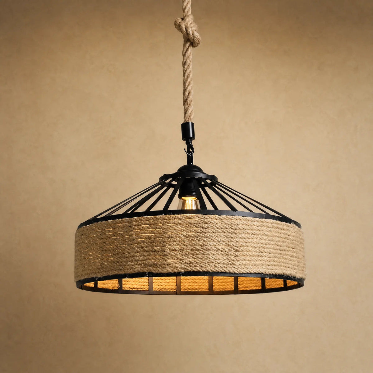 Suspension Corde - Tambour De Chanvre Rétro