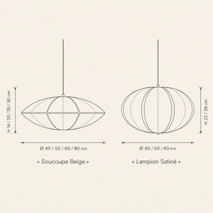 Suspension Japonaise - Lampion de Soie Zen