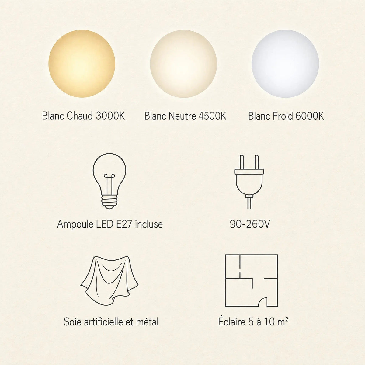 Suspension Japonaise - Lampion de Soie Zen