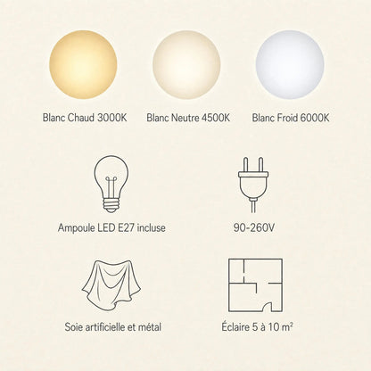 Suspension Japonaise - Lampion de Soie Zen