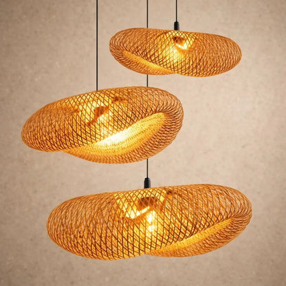 Suspension Luminaire Bambou - Halo Bambou Tressé