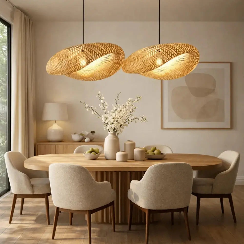 Suspension Luminaire Bambou - Halo Bambou Tressé