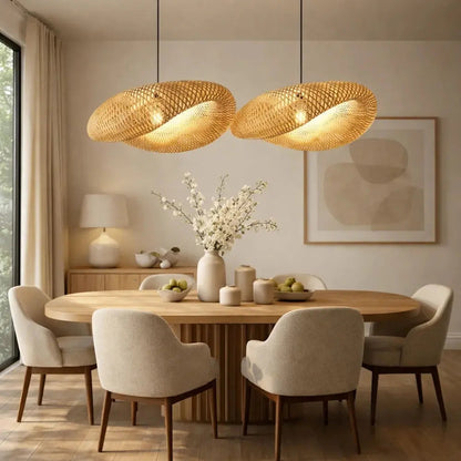 Suspension Luminaire Bambou - Halo Bambou Tressé
