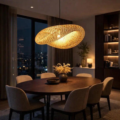 Suspension Luminaire Bambou - Halo Bambou Tressé