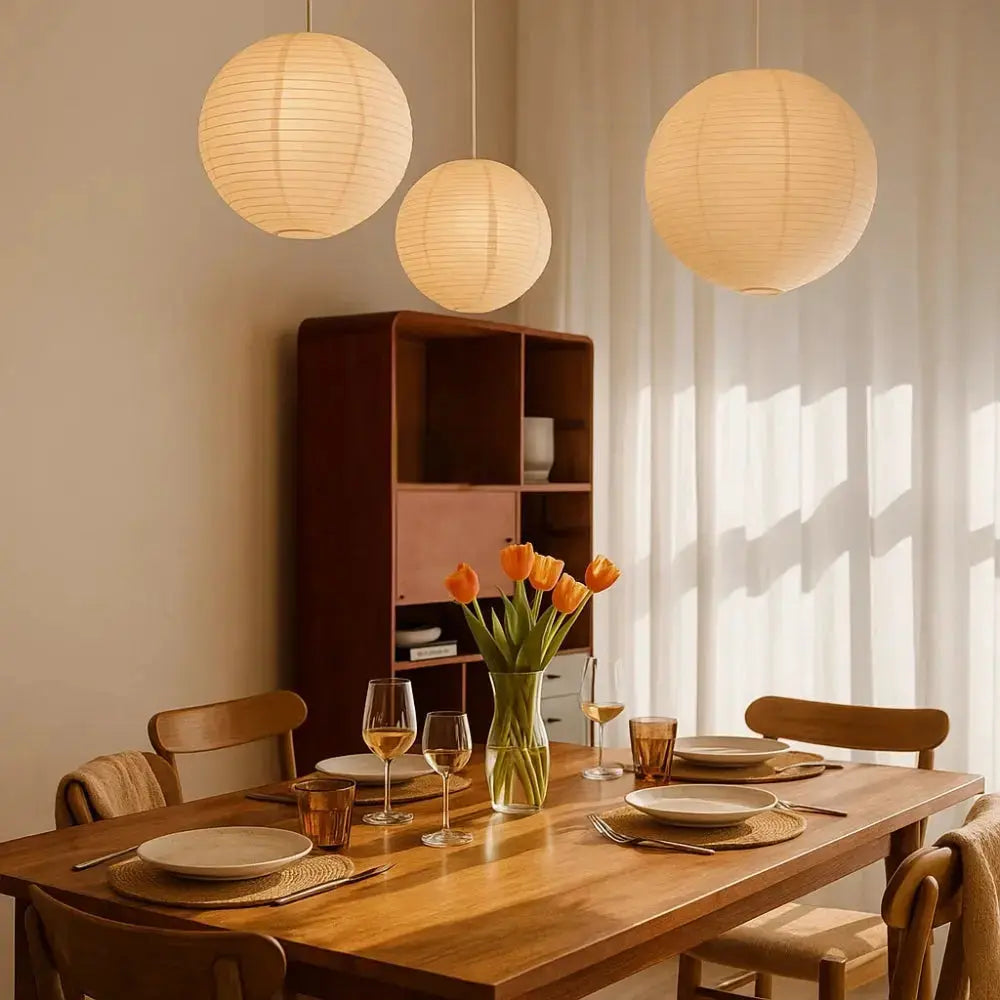 Suspension Luminaire Boule - Design Japandi