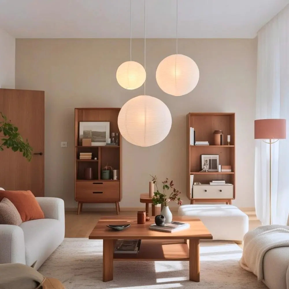 Suspension Luminaire Boule - Design Japandi