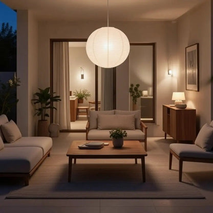 Suspension Luminaire Boule - Design Japandi