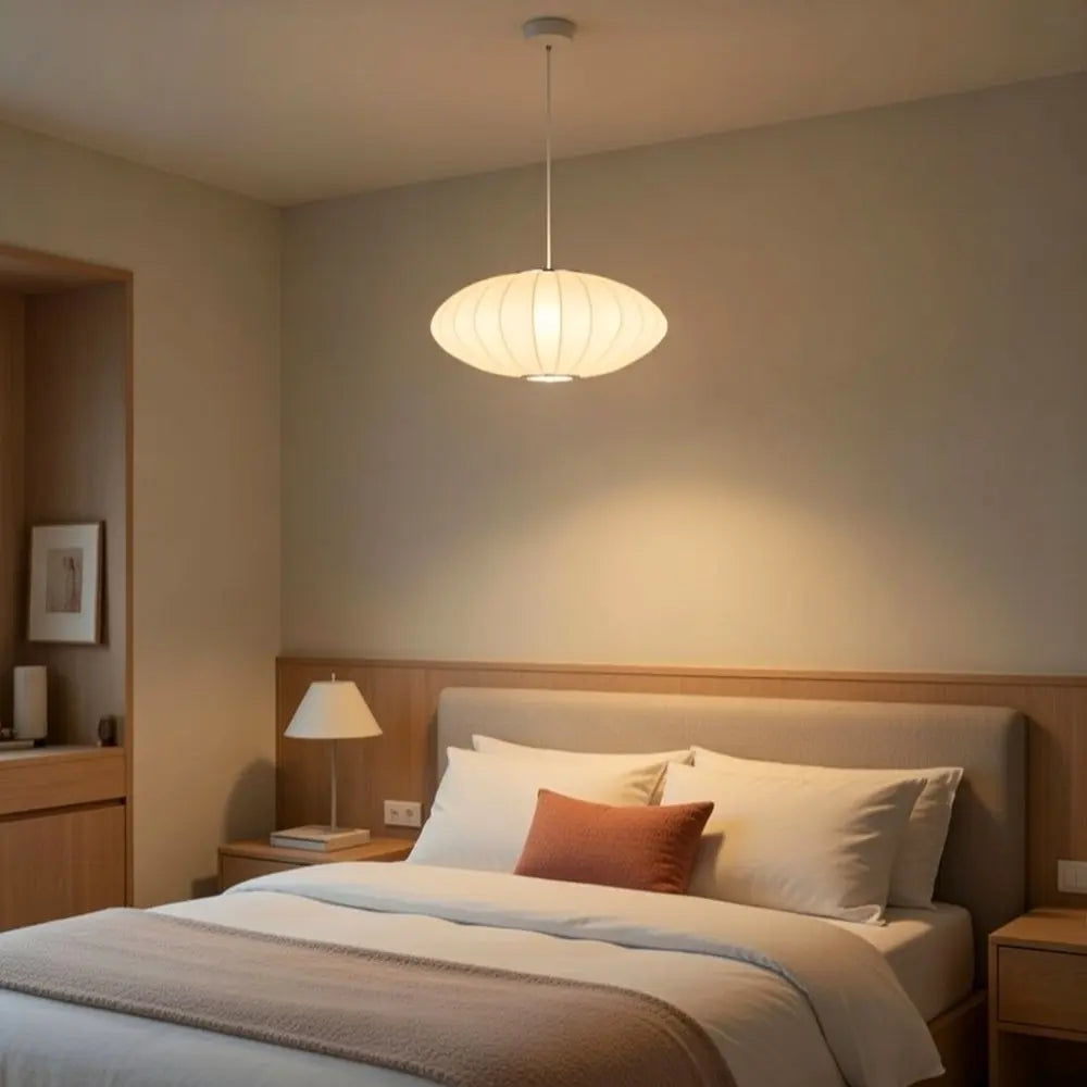 Suspension Luminaire Design - Voile De Soie Japandi