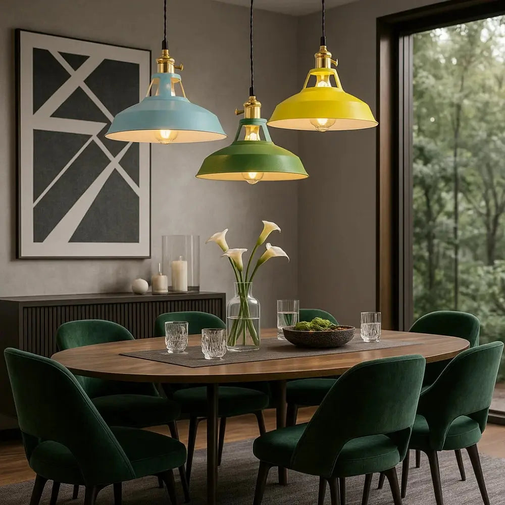Suspension Luminaire Industriel - Éclat Rétro Pastel