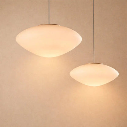 Suspension Luminaire Led - Galet Opalin Flottant