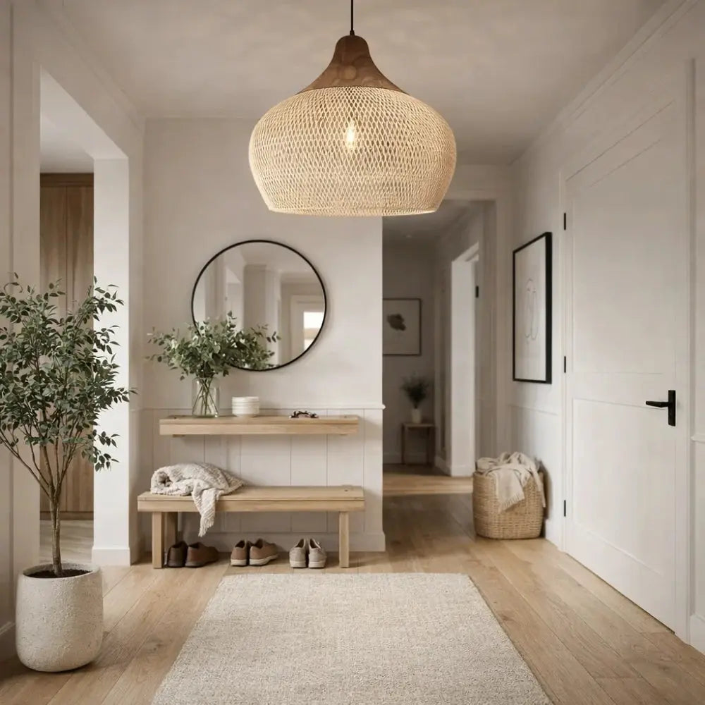 Suspension Luminaire Rotin - Halo Tressé Bohème