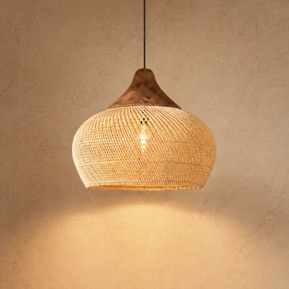 Suspension Luminaire Rotin - Halo Tressé Bohème