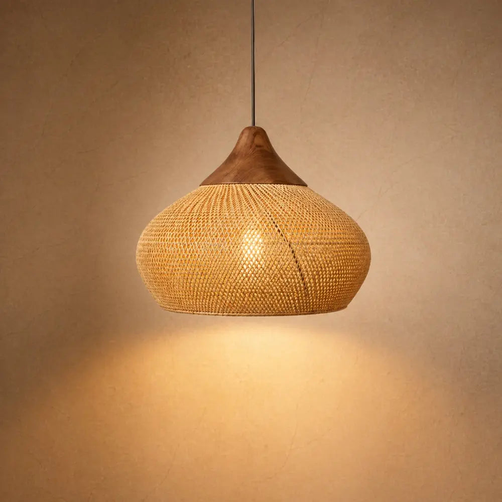 Suspension Luminaire Rotin - Halo Tressé Bohème