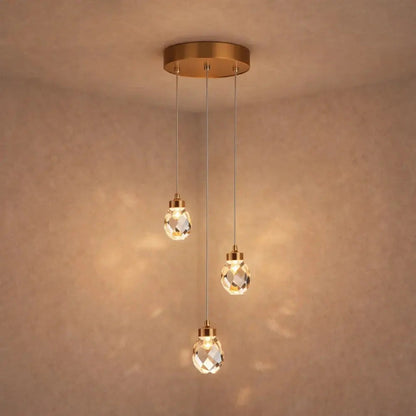 Suspension Luminaire Verre - Cristal Suspendu Précieux